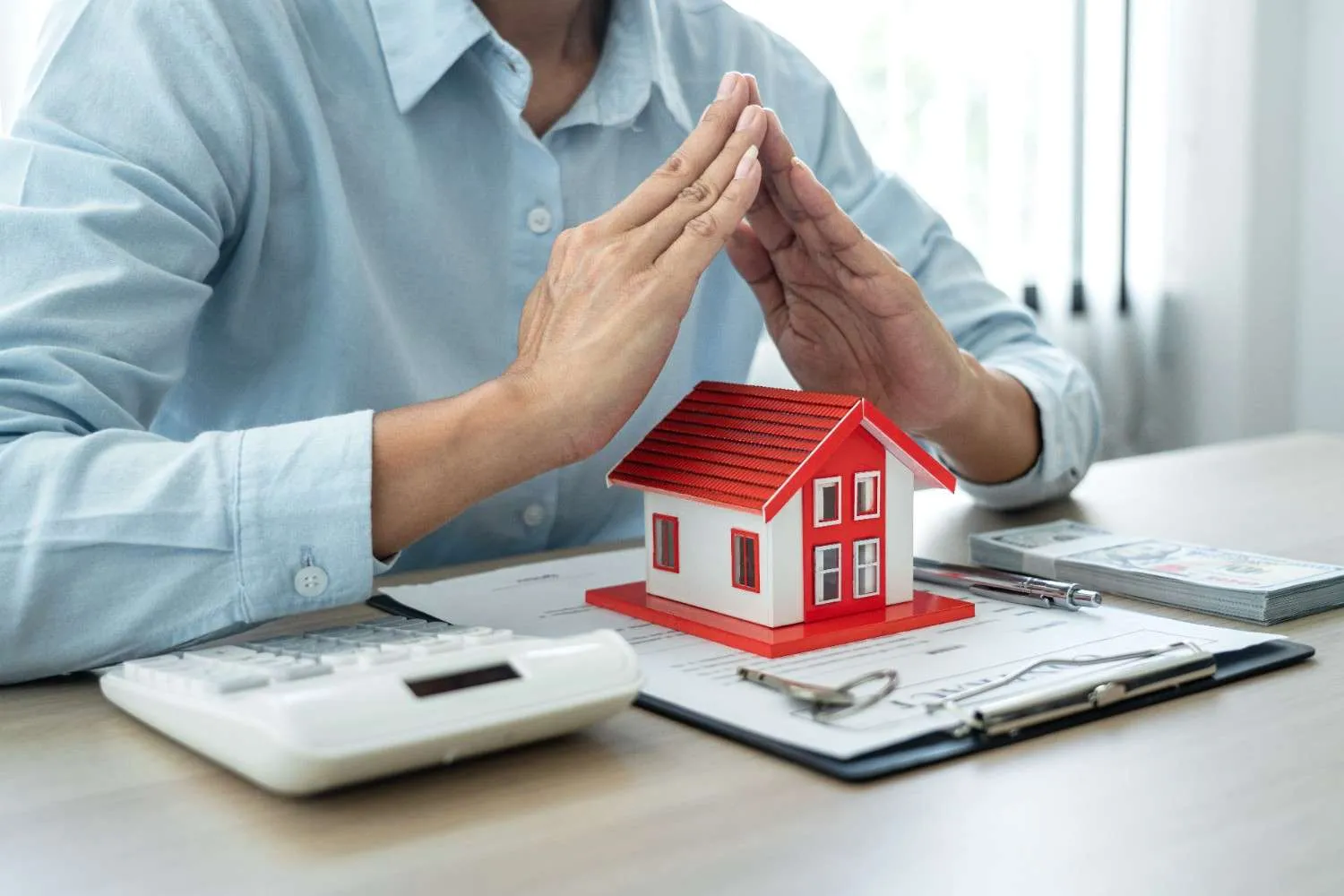 Comfortable family home protected by insurance